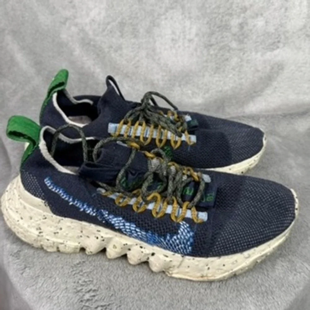 Nike Space Hippie 01 Men‎ Dark Navy Green Volt DJ3050 400 Athletic Shoes Size 7